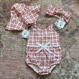 Kate Quinn red plaid set
